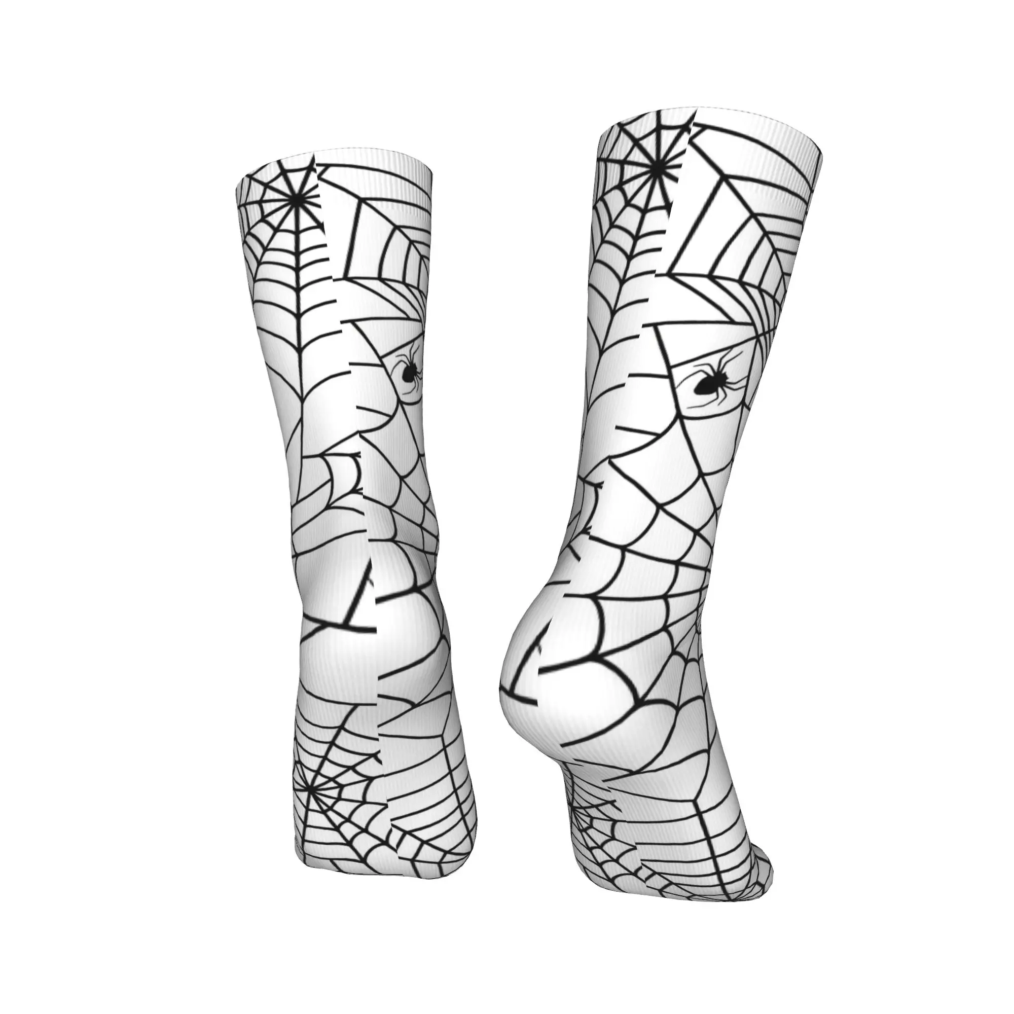 شبكة العنكبوت صورة جوارب النساء الرجال الجوارب متوسطة لينة الجوارب الكورية الخريف الدراجات المضادة للبكتيريا جوارب مطبوعة هدية فكرة #4