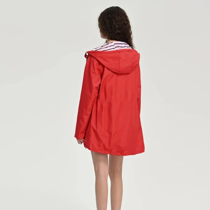 Traje de Montañismo al aire libre para mujer, abrigo impermeable, chaqueta de bosque para viento y lluvia, abrigo de talla grande, Otoño e Invierno