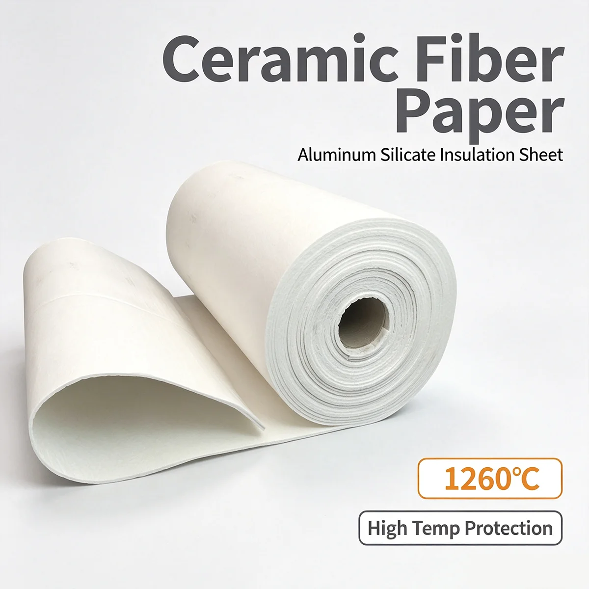 1260℃ Ceramic Fiber Paper Aluminum Silicate High Temp Insulation Paper Non Asbestos Refractory Heat Resistant Gasket Sheet