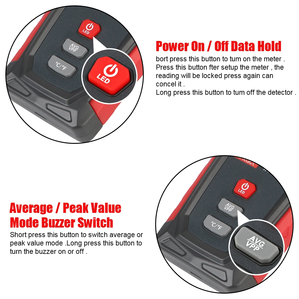 Handheld Portable Counter Electric Field EMF Meter Detector Radiation Dosimeter Monitor Tester Electromagnetic Radiation Tester