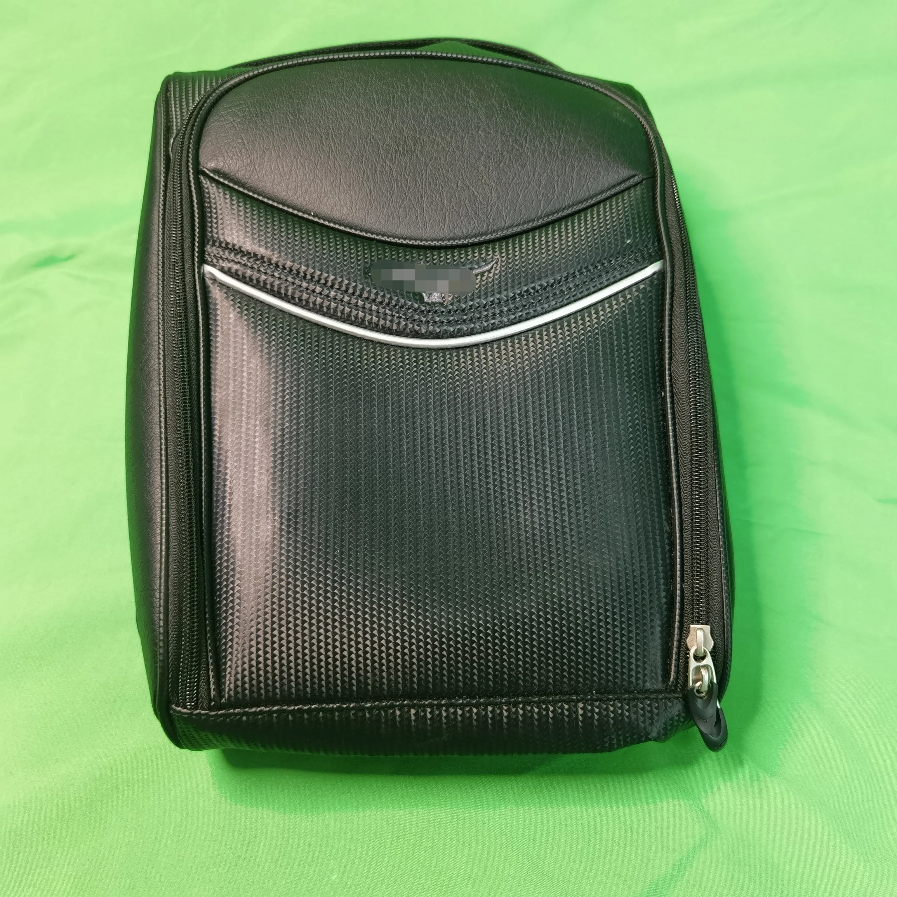 bolsa-de-transporte-de-sapatos-de-golfe-pu-preta-com-bolso-acessorio-bolsa-de-golfe-leve