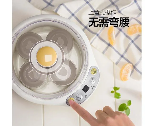 หมีเครื่องใช้ในครัวเรือนโยเกิร์ตอัตโนมัติไวน์ข้าวเครื่องทำสแตนเลสสตีลเซรามิค4ถ้วย1L SNJ-B10K1 Smart Timing