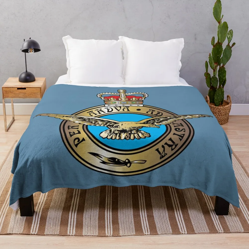 Royal Air Force Badge Throw Blanket Dorm Room Essentials Luxury Throw for sofa Blankets