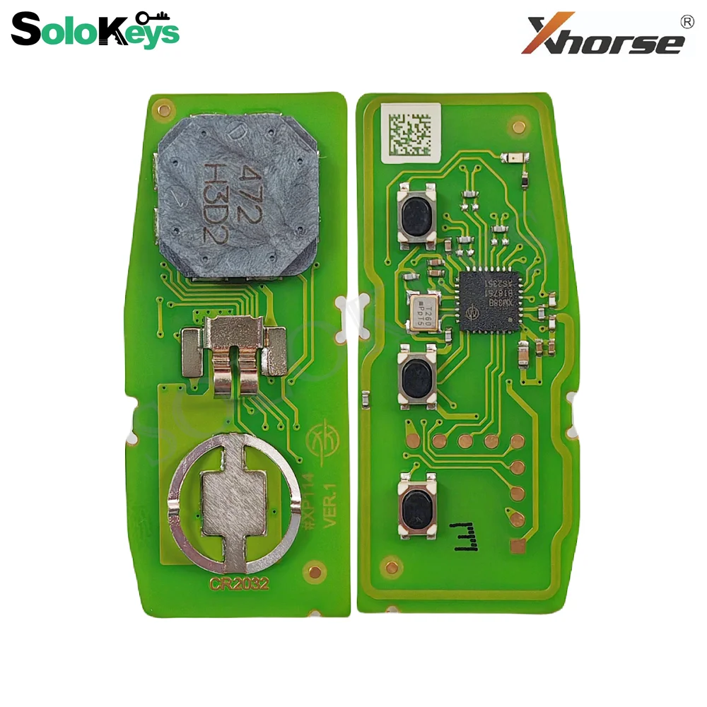 SOLOKEYS XZKA83EN VVDI Xhorse Special Key PCB Board Exclusively For Hyundai KIA Car Smart Remote Key 3 Buttons With Key Shell