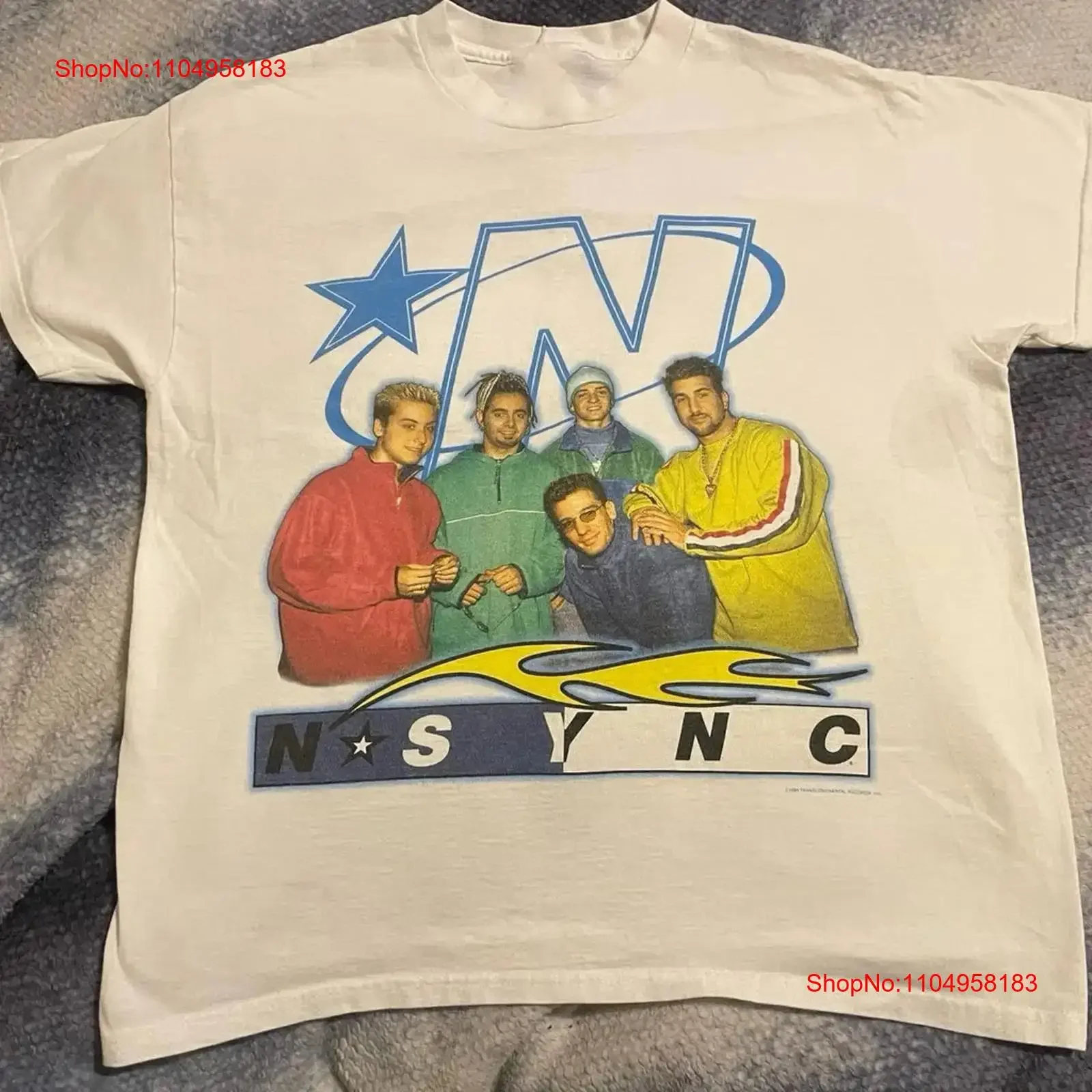 Vintage NSYNC Band 1999 Tour T Shirt Albums S to 5XL CM069 vintage Washed Top For Everyday Wear Stylish Versatile Slightly