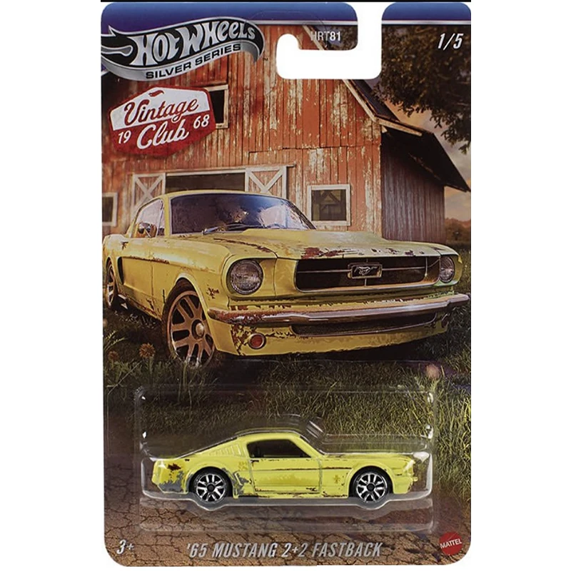 Nowy zestaw Hot Wheels Classic Club 1/64 Mustang HRT81 Porsche Silver Standard Diecast Cars Model Collect Custom Birthday Toy Gift