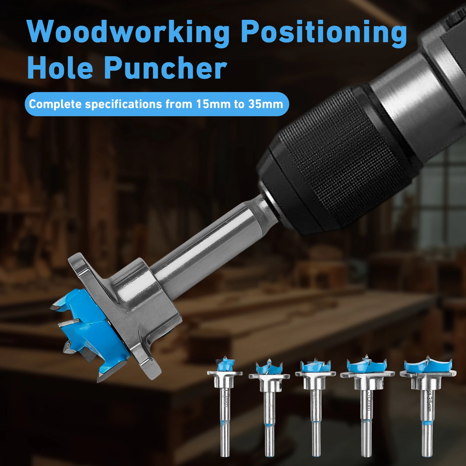 

15-35 мм 5 шт. сверла по дереву, набор сверл с твердосплавными напайками, деревообрабатывающий самоцентрирующийся инструмент для установки древесины