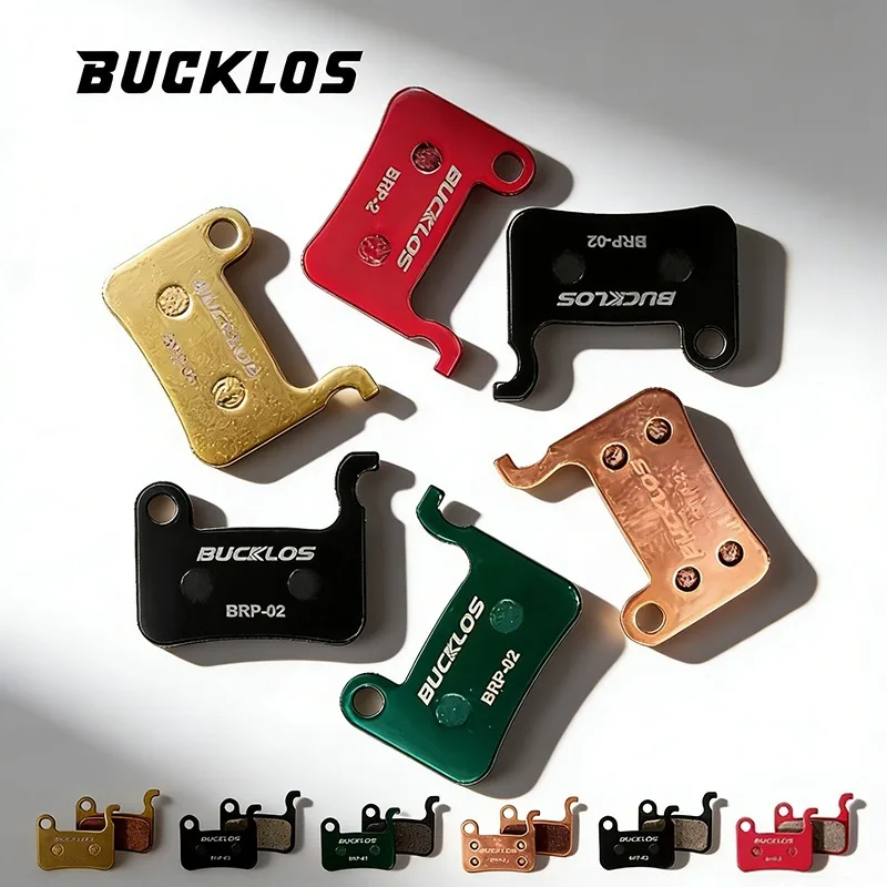 BUCKLOS Fahrradbremsbeläge aus Harz/Keramik/Kupferbasis/Sintermetall, hydraulische Bremsbeläge, verschleißfeste Fahrradbeläge, Fahrradteile