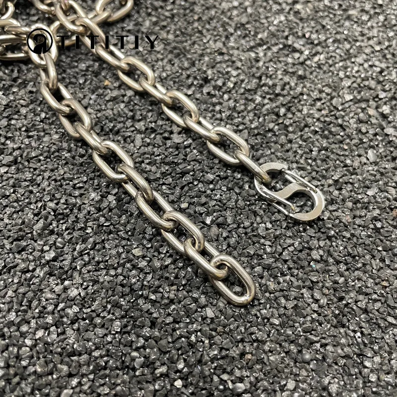 New Pure Titanium Necklace with Width 6.5mm Hip Hop Trend Ultra Light Anti Allergic Men Women Necklace Solid Sturdy Accessories
