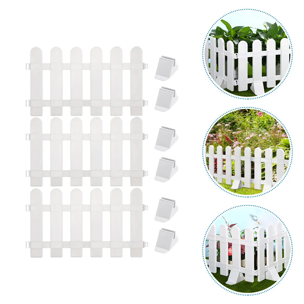 Fence Border Edging Pathway Garden Barrier Pvc Edgings Decorations Christmas Tree White