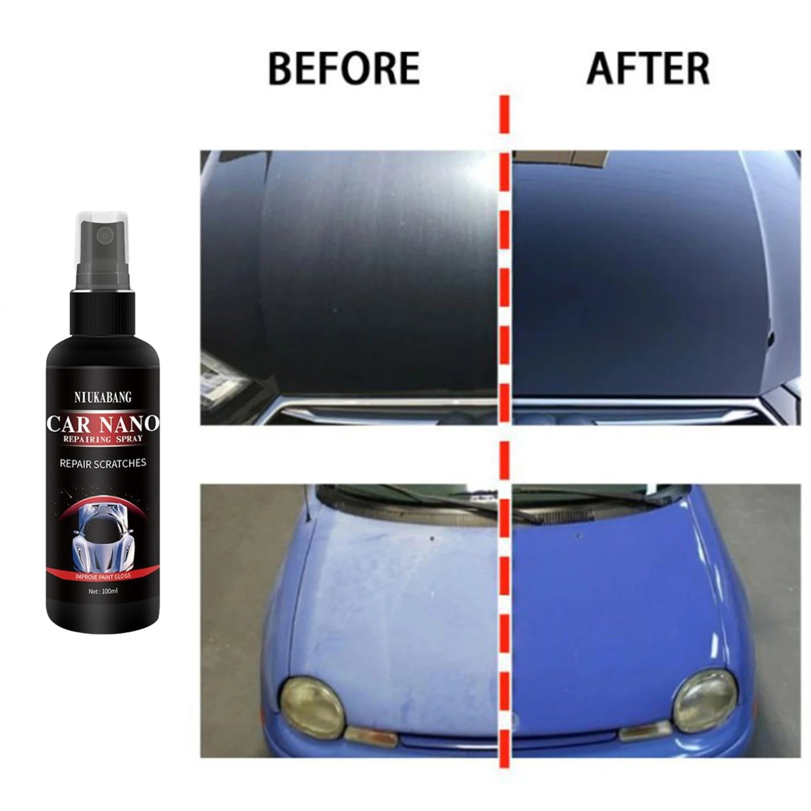 50/100ml Nano Car Scratch Removal Spray Repair Car Detailing Ceramic Coating Glass Plated Crystal Car Polish Paint Care