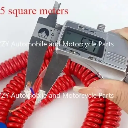 

Красный пружинный спиральный телескопический кабель, 2 жилы, 0.5², растягивающийся, 1/2/3/4/5/6/7/8/9/10/15 метров, растягивающийся провод, усадочный кабель.