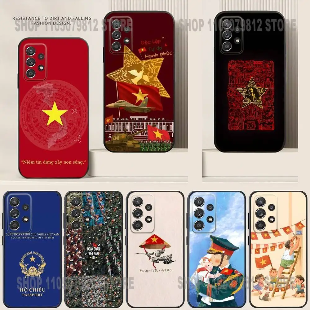 

Vietnam Phone Case For Samsung S25,24,21,22,23,30,Ultra,20,Plus Black soft silicone case