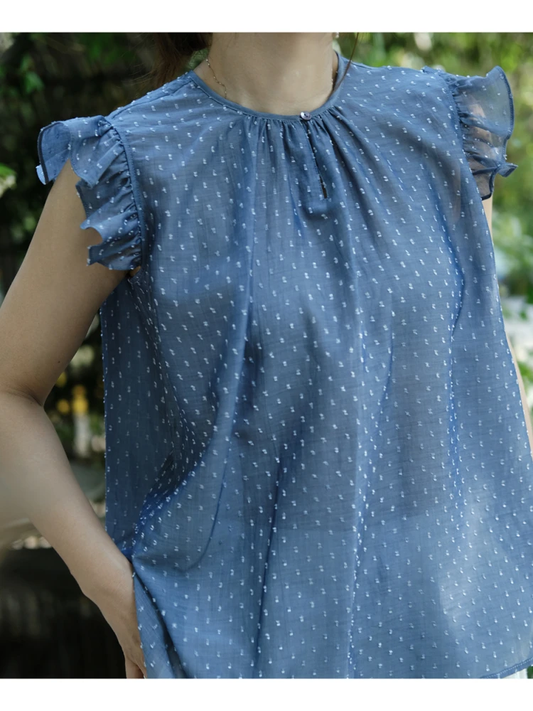 

Свободный крой из шелковой смеси хлопка, круглый женский утягивающий топ Ne irt, летний дышащий удобный топ Fly Sve T irt