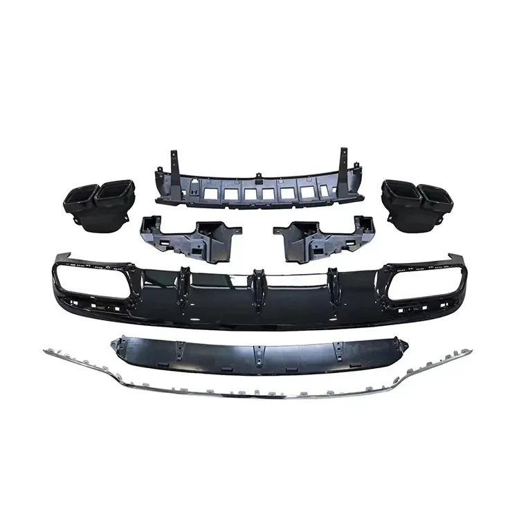 

S65 Coupe Style Body Kit Front Bumper Rear Diffuser With Silver Tips for C217 2016-2020