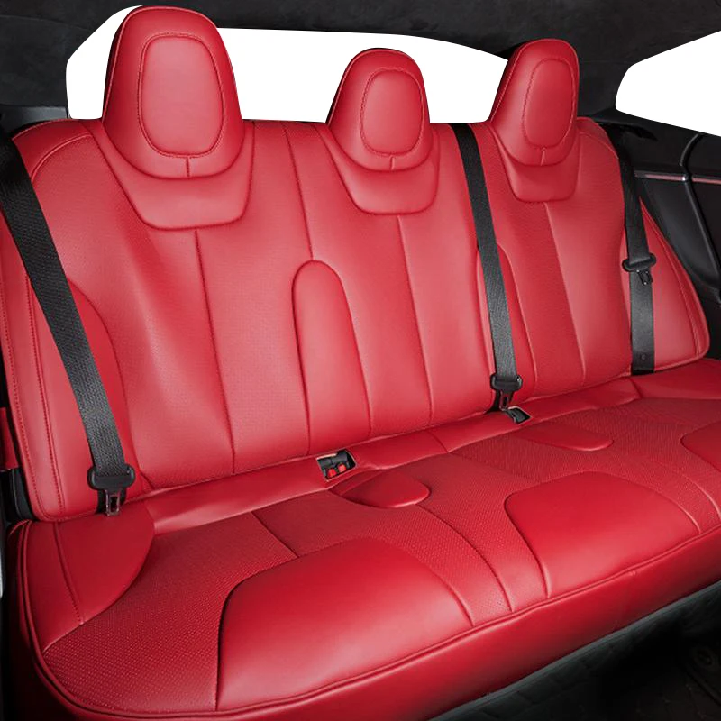 Custom Fit Car Seat Covers Specific For Tesla Model S 360 Degree Full Covered High Quality Leather for Front and Rear Seat