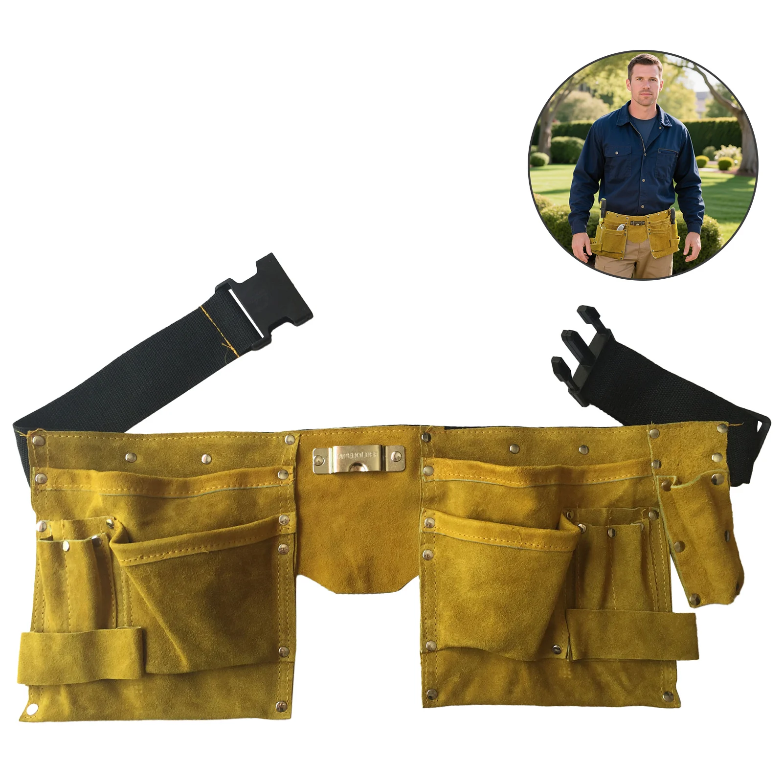 Multi-pocket Tool Apron Portable Wear-resistant Tool Organizer Bag Quick Release Buckle Kits For Artists And Other Crafts People