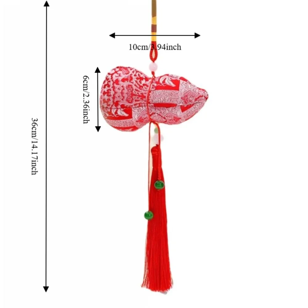 Traditional Gourd Brocade Embroidered Bag Chinese-style With Tassel Gourd Sachet Pendant Mugwort Fill Blessing Mugwort Sachet