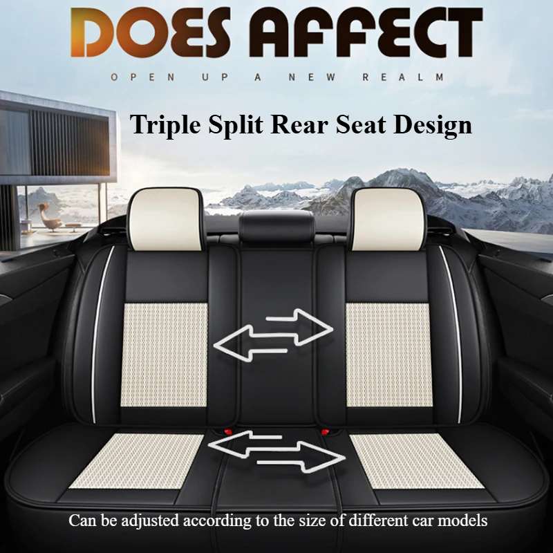 

Cool and Breathable Ice Silk Universal Car Rear Seat Cover for Summer, Durable and Easy to Care For, Suitable for All Seasons, Three-Piece Design, Does Not Affect the Use of the Rear Armrest, Suitable for Most Car Rear Seats, Automotive Accessories for Me