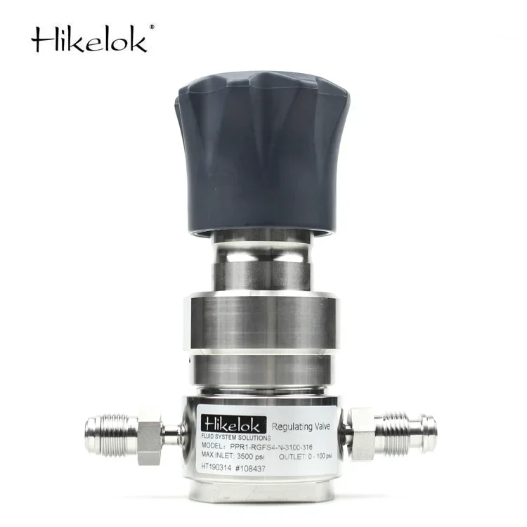 Hikelok ultrahigh- purity stainless steel 1/4'' Female NPT pressure reducing regulator high pressure 3500 psi regulator