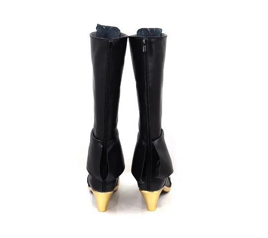 امرأة فينا فيكتوريا أحذية الفرسان حذاء أسود هالوين تأثيري فينا فيكتوريا الدعامة الأحذية