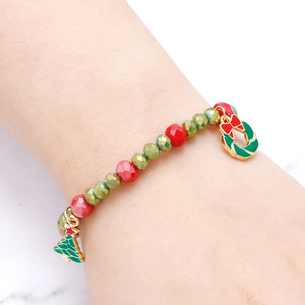 

3 Pcs Christmas Jewelry Bracelet Snowman Candy Decoration Pendant Party Wrist Ornament