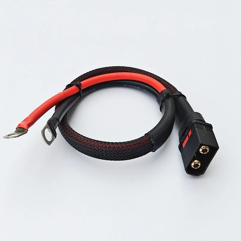 QS8 connector diversion wire for motorcycle electric vehicle output cable anti-sparking QS8S Plug socket 8AWG 50CM  M6 terminal