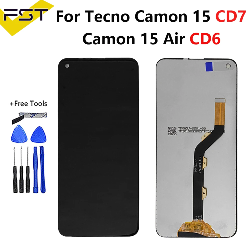 

6.6''LCD For Tecno Camon 15 CD7 Lcd Display Touch Screen Assembly for Tecno Camon15 Air CD6 Screen Complete Repair Parts