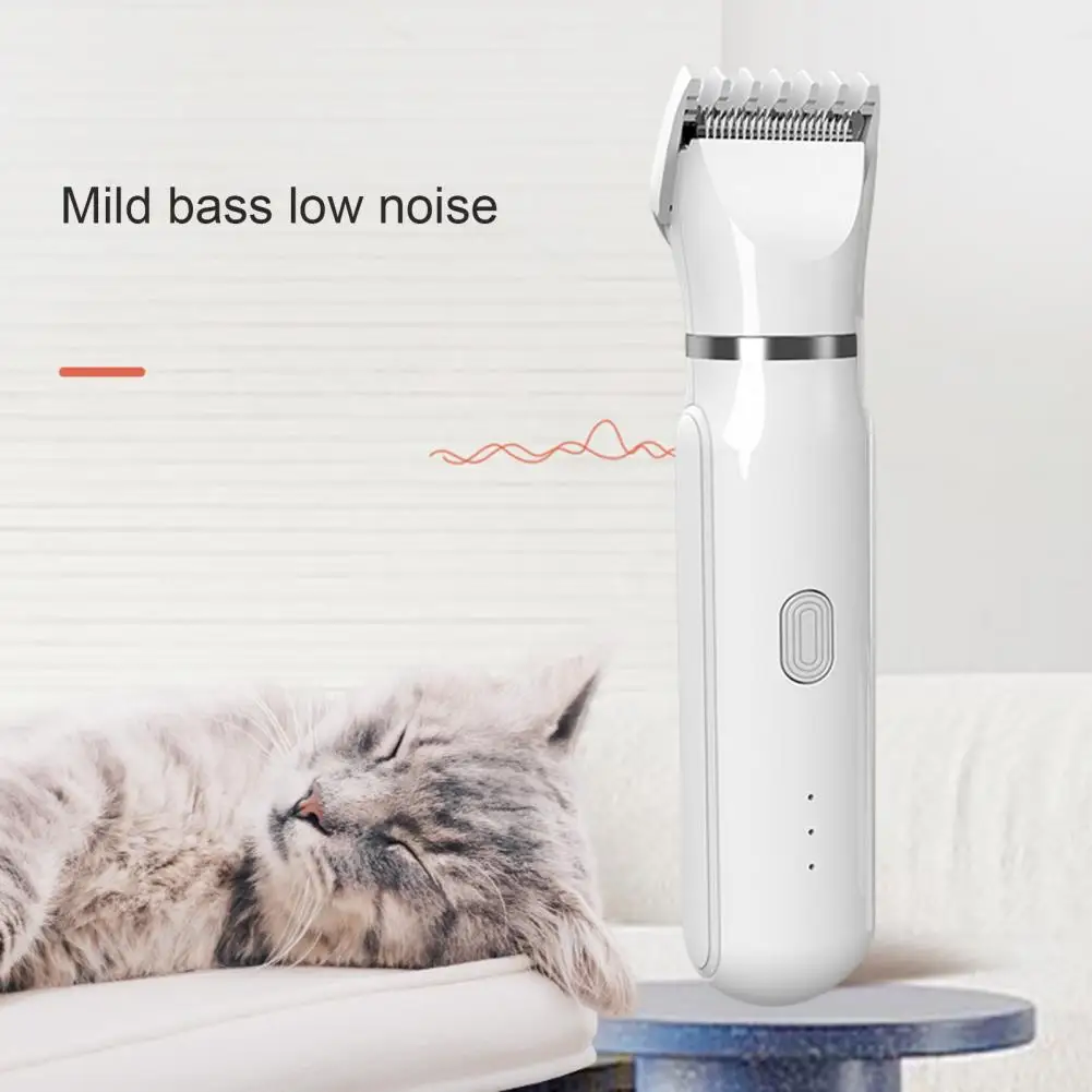 Dog Grooming Kit Professional 4-in-1 Pet Hair Clipper Kit Low Noise Rechargeable Electric Trimmer for Dog/Cat Grooming