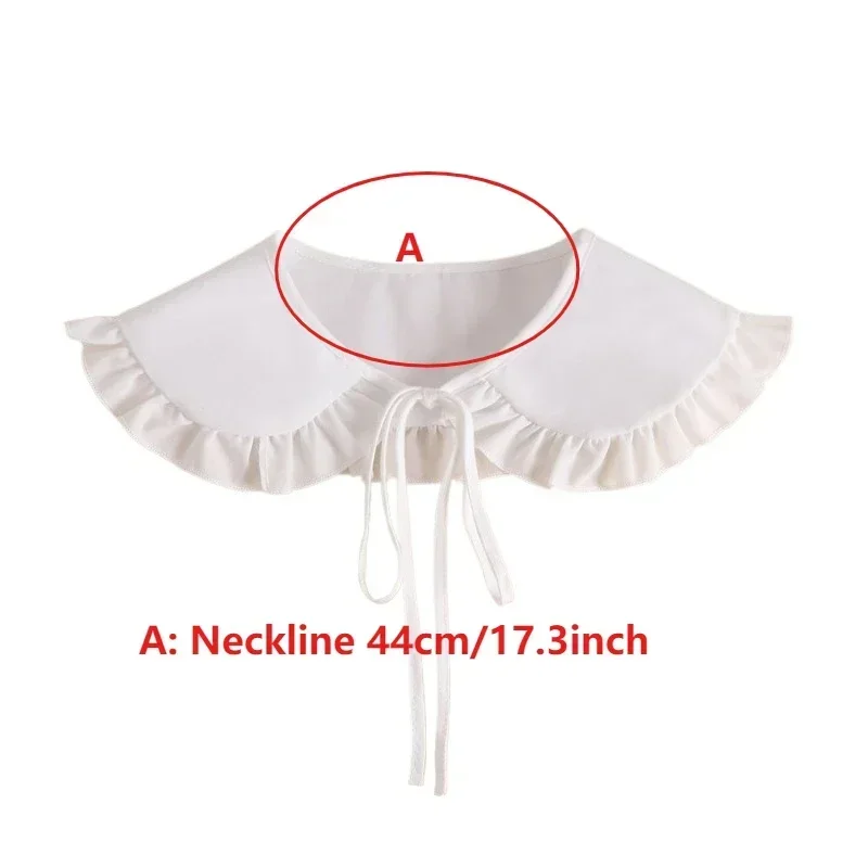 여성용 한국 스타일 가짜 칼라 숄 다기능 자외선 차단 탈부착 가능한 인형 칼라 숄 라펠 작은 케이프 가짜 칼라