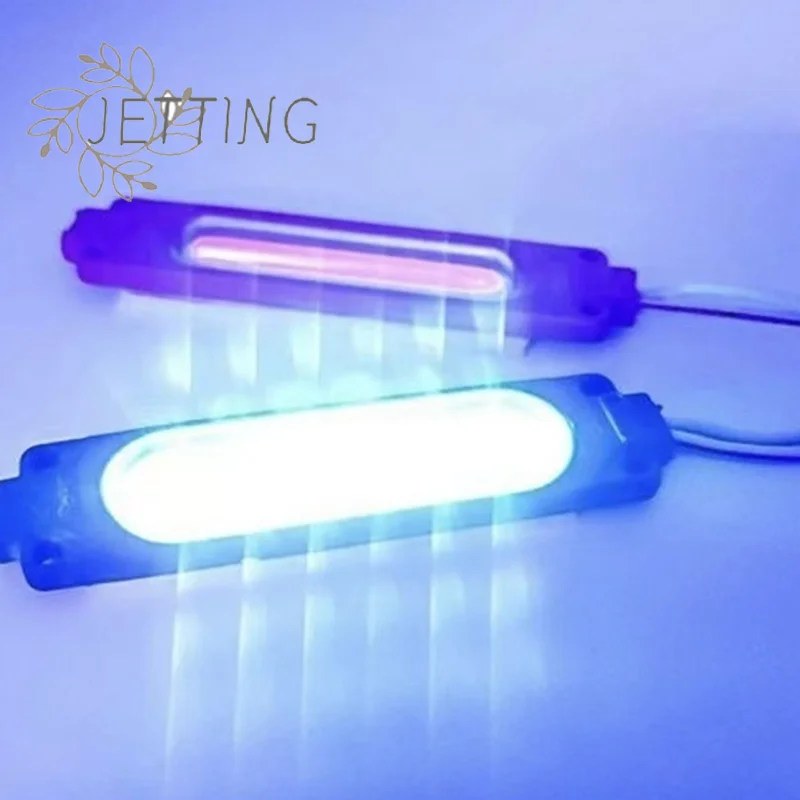 Hot 1 Piece 1 To 2 Vehicle Warning Flash Lamp 12V COB Red Blue Strobe Lights For Car Moto Bike Grille Decor Atmosphere Lighting