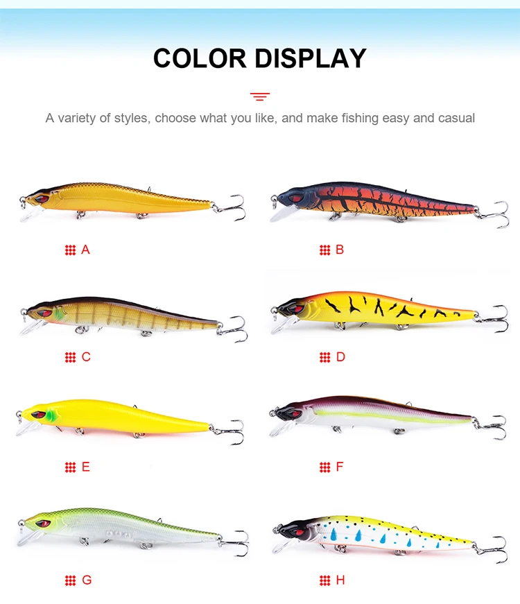 100mm 10g Angelköder Professioneller Minnow Jerkbait für Hecht Forelle Barsch Wobbler Sinkender Harter Crankbait Künstlicher Köder Angelzubehör – Detail 10