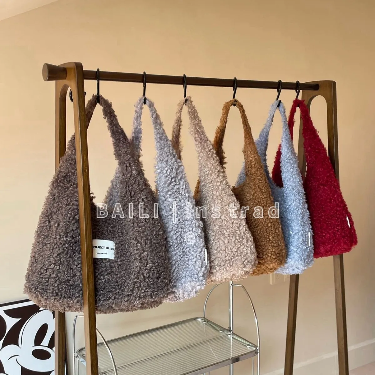 Korean New Large Capacity Lamb's Wool One-shoulder Fashion Commute Versatile Underarm Bag Plush Simplicity Woman Shoulder Bag