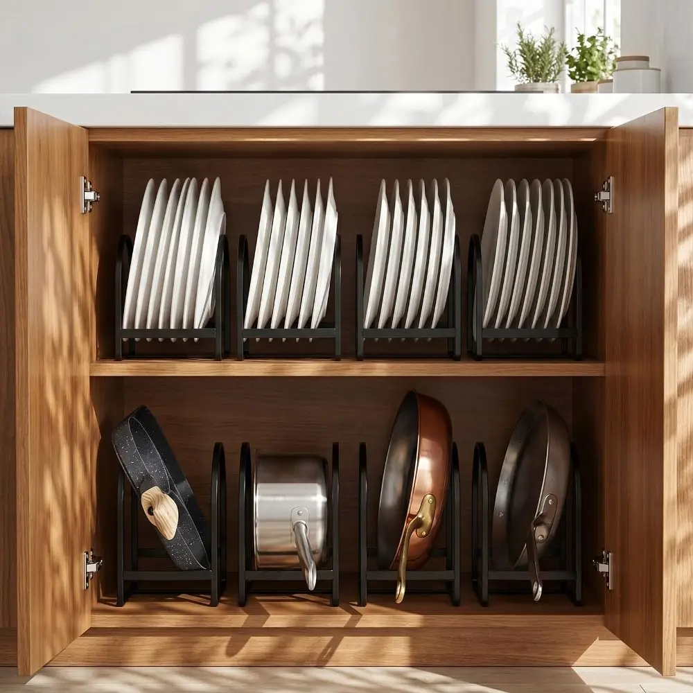 Premium Save Space Plate Storage Rack Waterproof Quick Drying Dinner Plate Stand Stable Non-Slip Toilet Paper Holder Kitchen