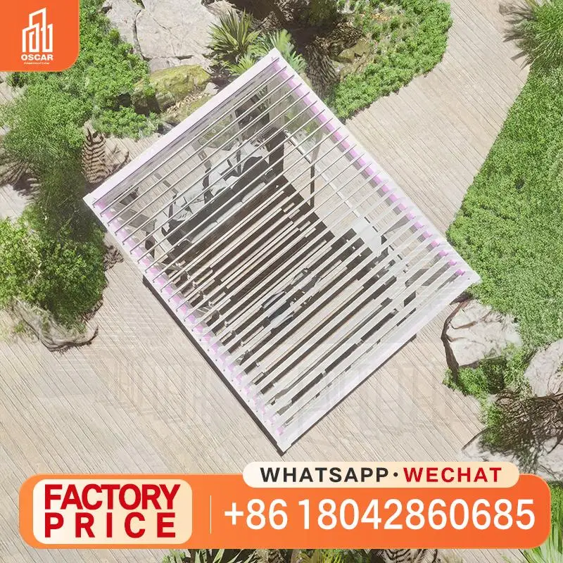 

Aluminium Louver Roof Electric Louvered Outdoor Structure for Patio Backyard Garden