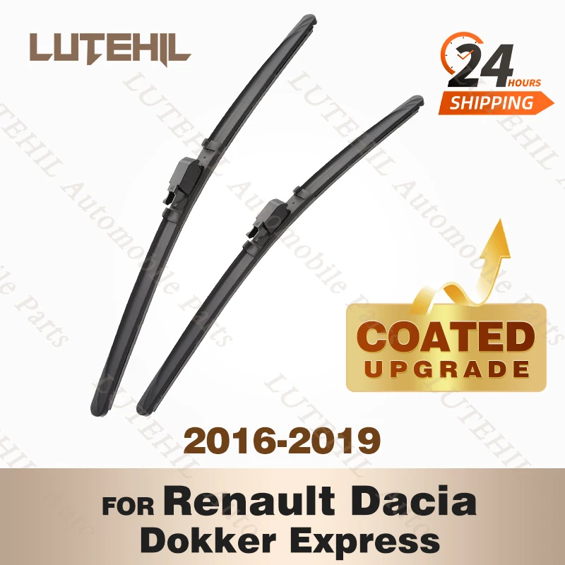 

LUTEHIL's Silicone Front Wiper Set For Renault Dacia Dokker Express 2016 - 2019 2017 2018 coated windshield wiper blade 22"+16"