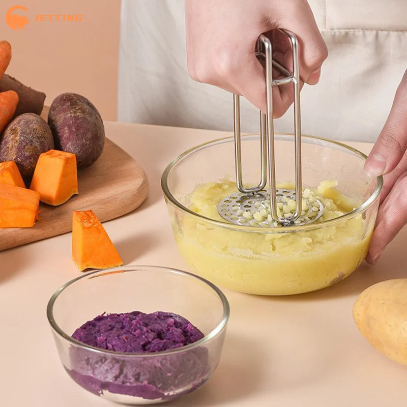 1PCS Machacador de Patatas de Acero Inoxidable, Triturador de Verduras, Prensa para Frutas y Verduras, Utensilio de Cocina, Accesorios de Cocina
