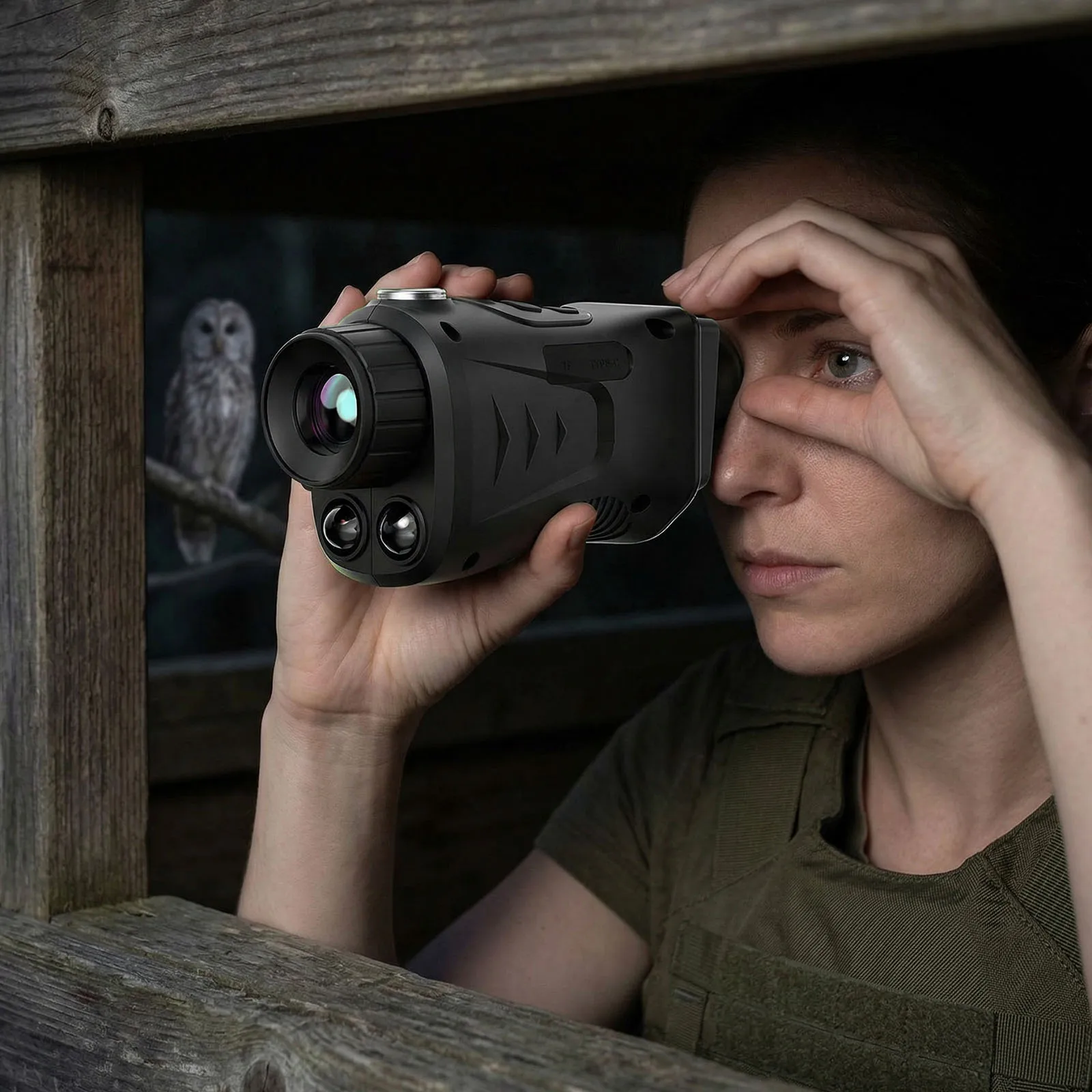 

4K Инфракрасный прибор ночного видения, перезаряжаемая охотничья камера с большим 2,8-дюймовым экраном, 18-кратным цифровым зумом, монокуляр ночного видения