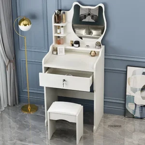 Nordic dressing tables with sliding mirror, multifunctional dressing table, small size makeup table, domestic furniture 12 Main Sales Mentereas - №10