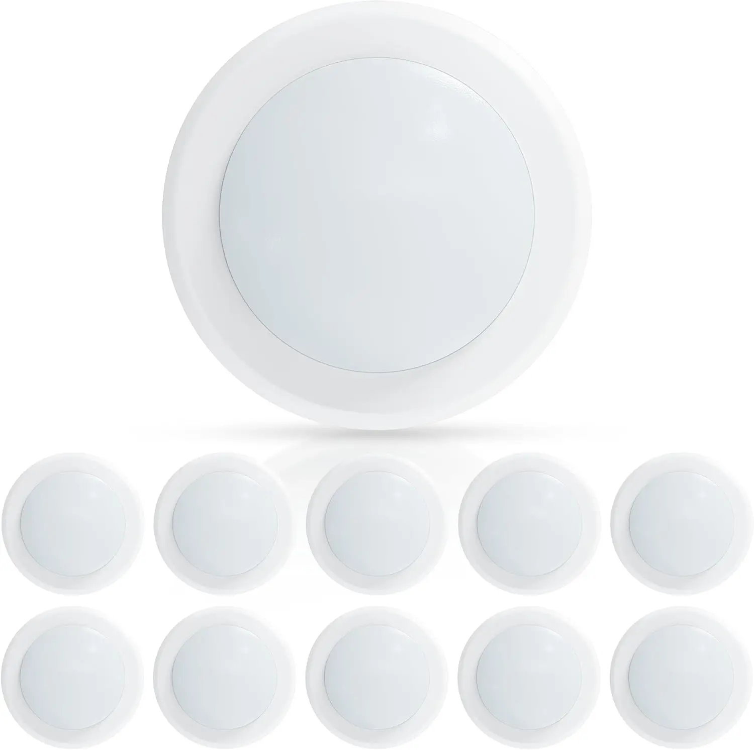 

10 Pack 6" LED Disk Lights, Dimmable Flush Mount Ceiling Downlights, 16.5W 1000Lm Daylight White, ETL & FCC Certified