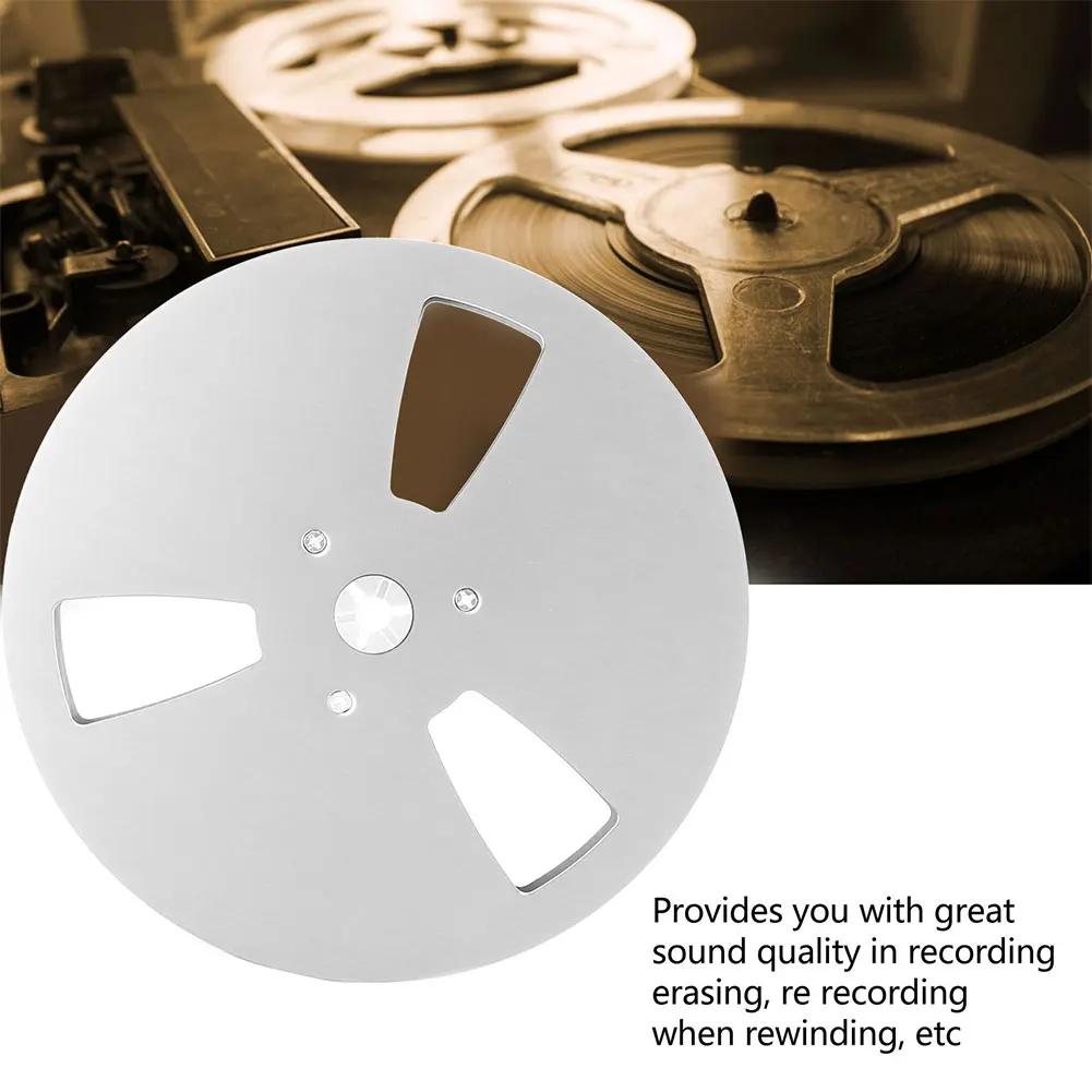 Aluminum Alloy Empty Tape Reel 1/4 7 Inch Blank Tape Reel 3 Holes Recording Takeup Reel for TEAC Universal for Reel To Reel Tape