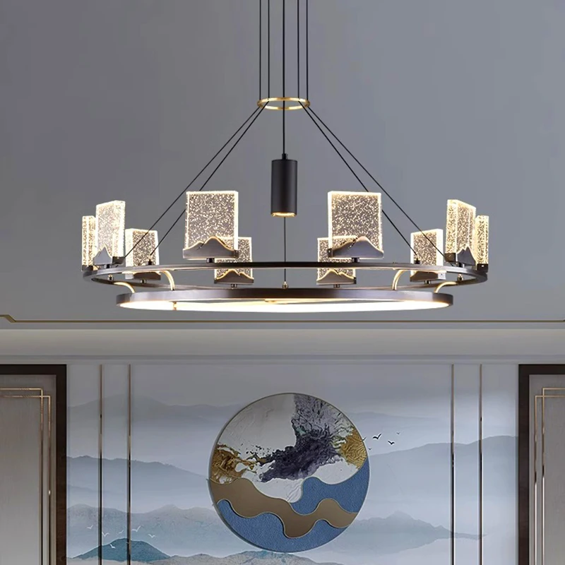 Home Decorationpendant Lights, Luxury Crystal Living Room Chandelier, Dining Room Pendant Lamp, Ceiling Light, Indoor Lighting