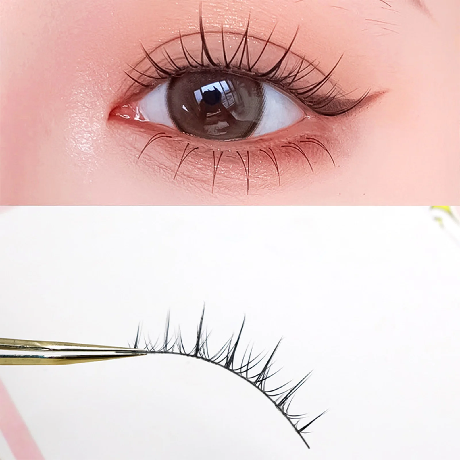 Sztuczne rzęsy w stylu diabła, pełne paski, naturalny mieszany wygląd, czarne włókno na sztyfcie, rzęsy do codziennego makijażu, dramatyczne akcesoria do makijażu.