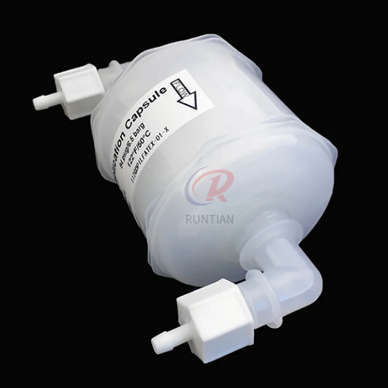 1pcs Bend Solvent Capsule Ink Filter for Liyu Inkjet Printer 10um Big Ink Filter Instead of PALL