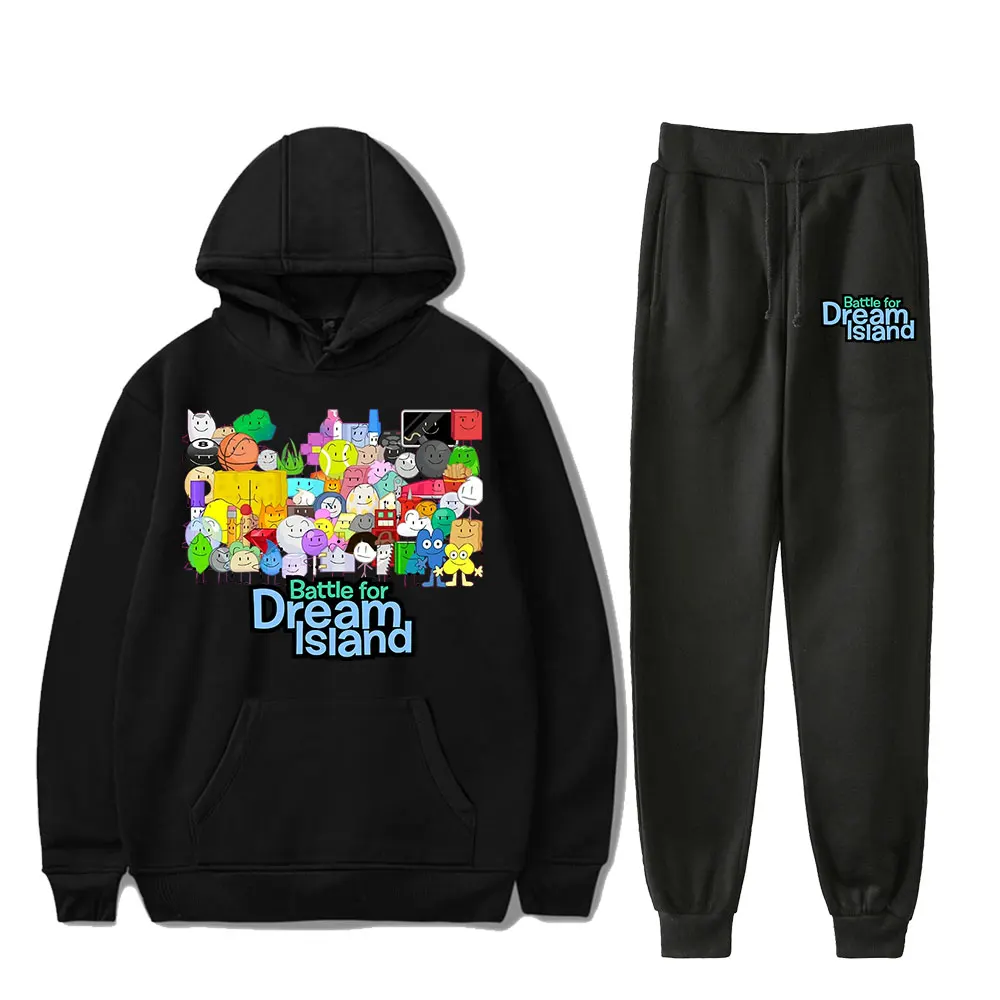 Jacknjellify BFDI Battle For Dream Island Jogger กางเกงชุด Merch Pullovers ผู้หญิงผู้ชายแฟชั่นลําลองเสื้อแขนยาว