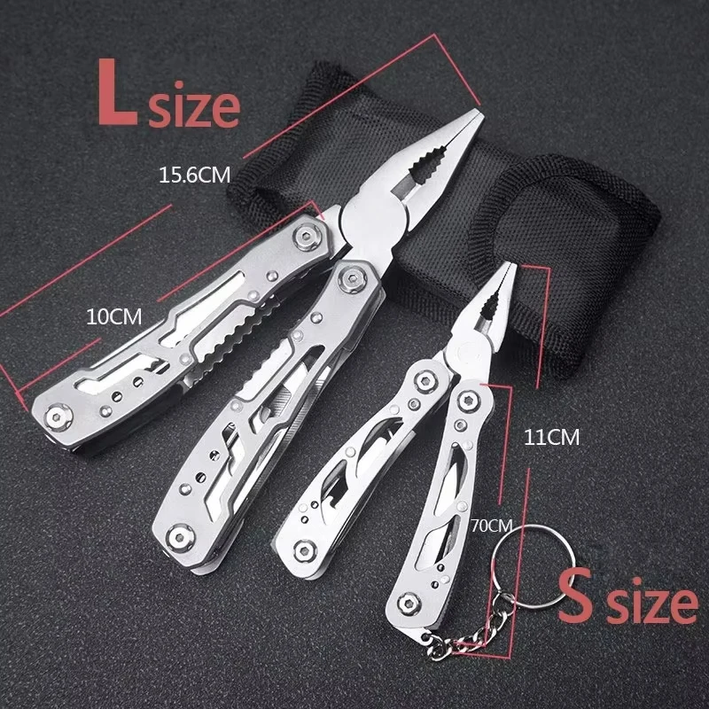 14 in 1 multifunctional outdoor folding pliers convenient wilderness survival tool suitable for outdoor survival camping hunting