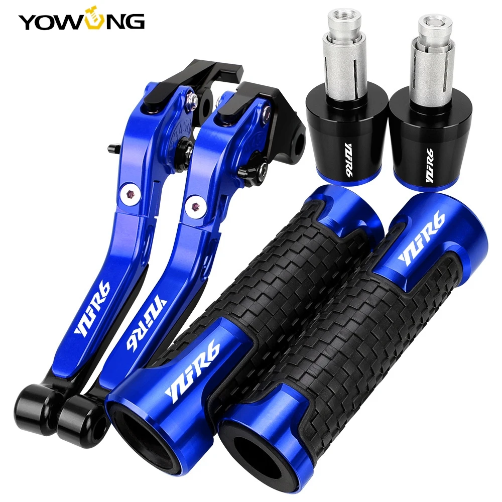 

For YAMAHA YZF-R6 YZF R6 2017 2018 2019 2020 2021 2022 2023 2024 Motorcycle Brake Clutch Levers YZFR6 Handlebar Grips Ends