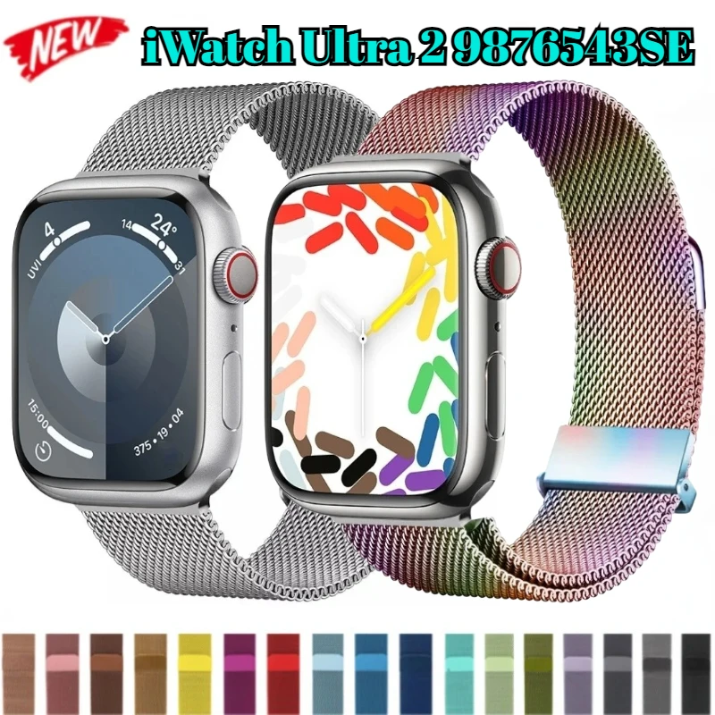 

Milanese Loop Strap For Apple Watch 10 9 8 7 Band 46mm 42mm 45mm 41mm Ultra2 49mm Magnetic Bracelet iWatch 654 SE 44mm 40mm Belt