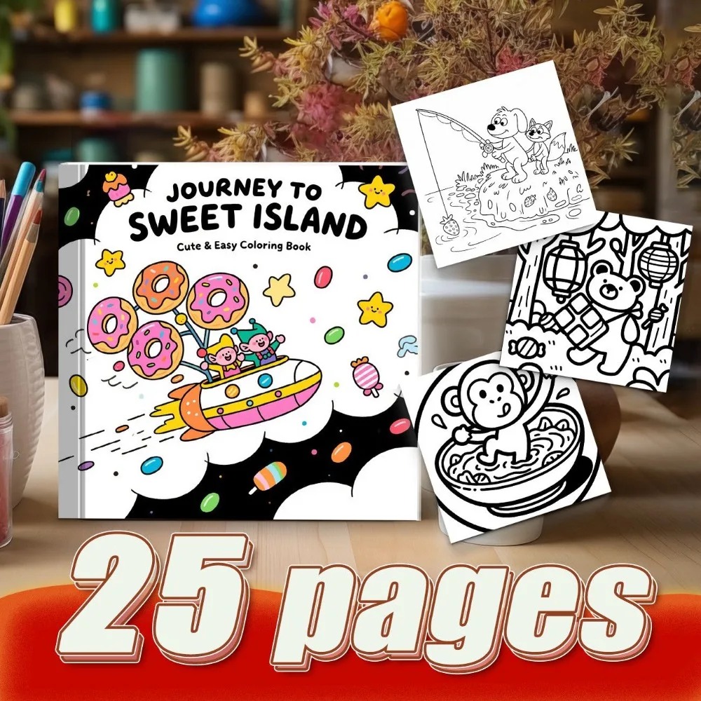 Food Theme Coloring Book Focus Training Colorful Element Patterns Parent Child Time Thickened Durable Paper Easy Coloring