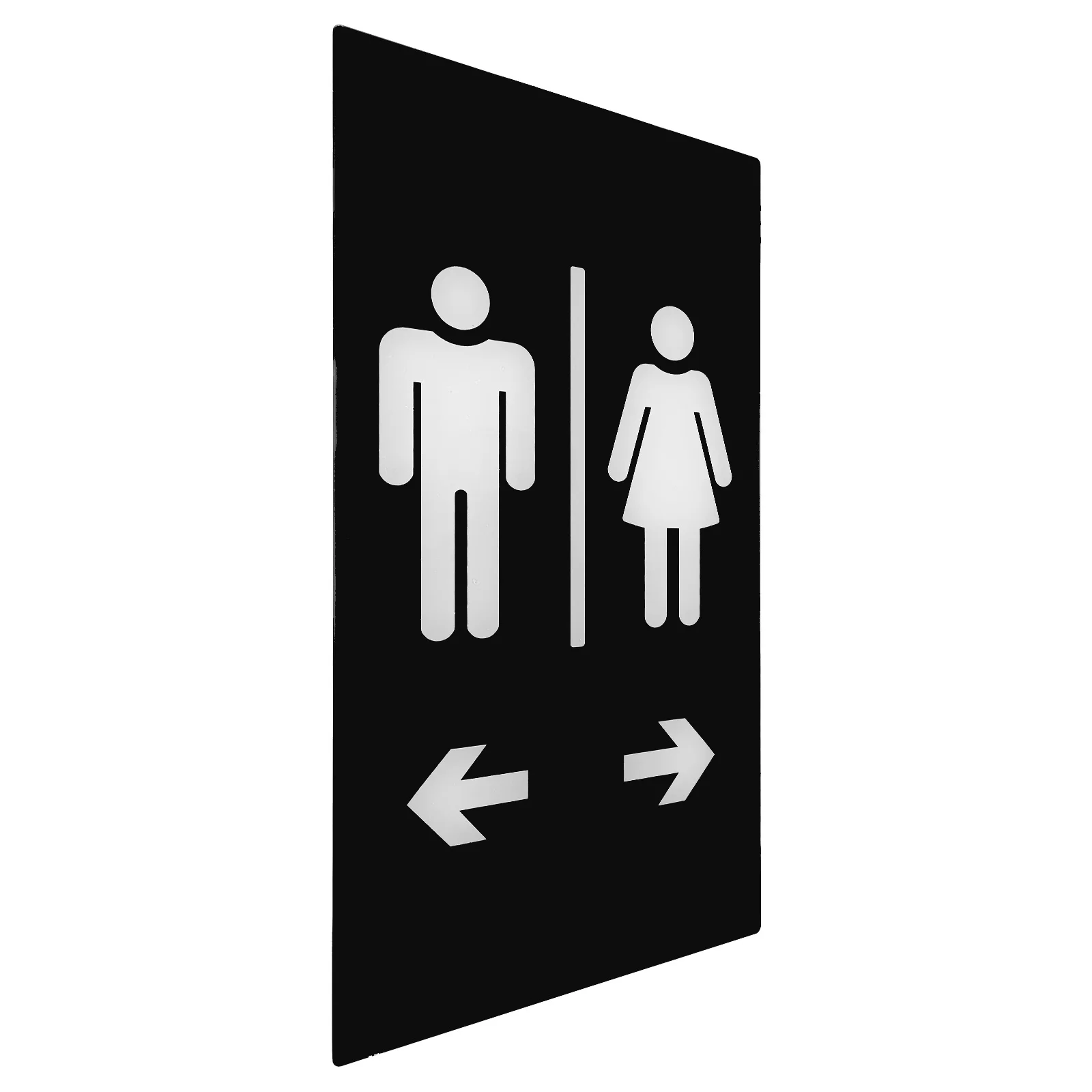 

Men Women Acrylic Toilet Sign Easy Install Wall Door Smooth Surface Clear Shape Long Distance Identification Black White